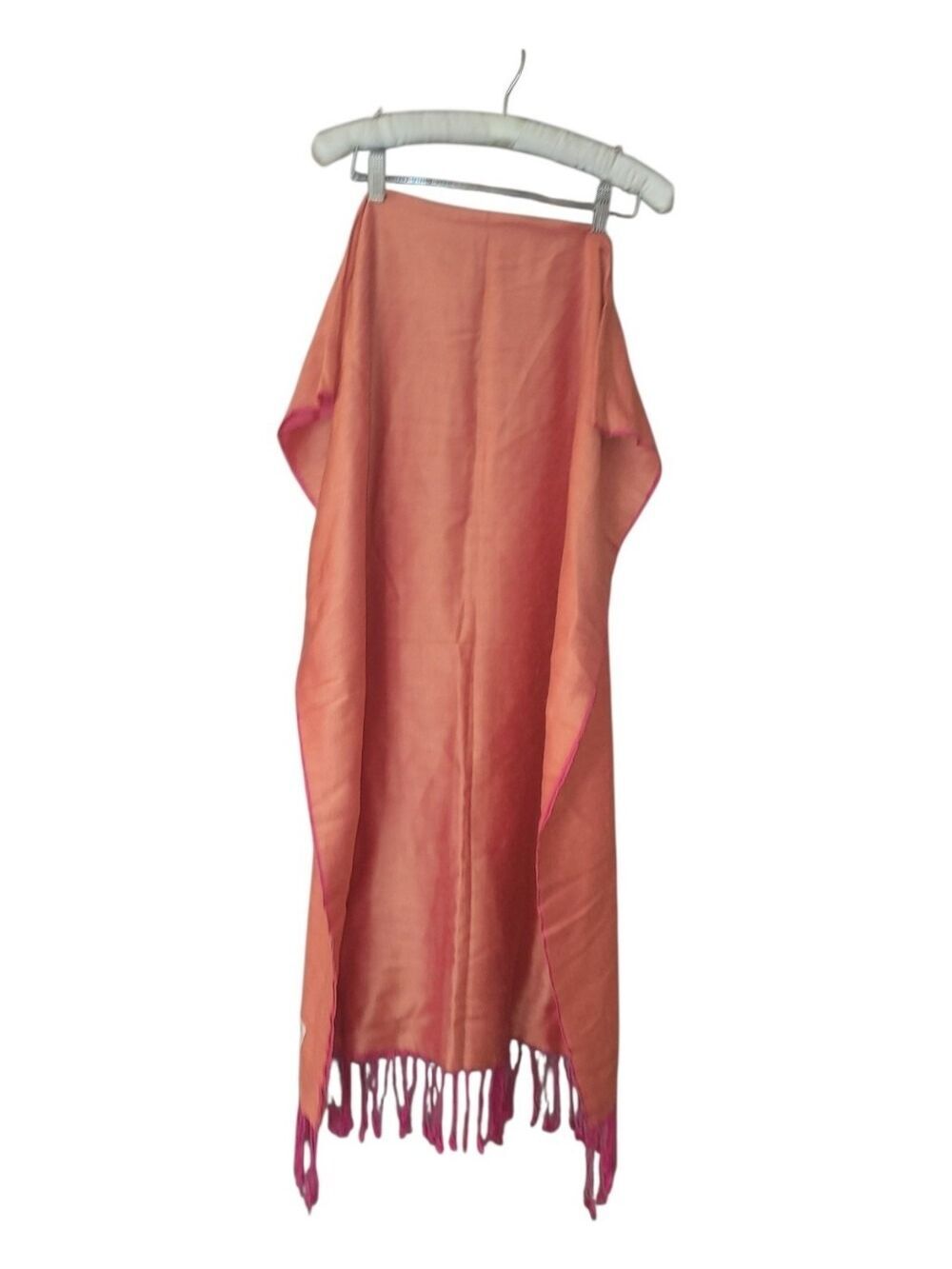 Pashmina 2 Sided Pink Orange Cashmere Silk scarf